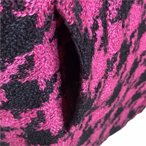 Yoki ❤︎ Wool Houndstooth Peacoat Jacket Overcoat ❤︎ Pink Size Large 12-14 ❤︎ - Picture 6 of 16